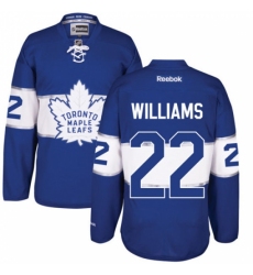 Men's Reebok Toronto Maple Leafs #22 Tiger Williams Authentic Royal Blue 2017 Centennial Classic NHL Jersey