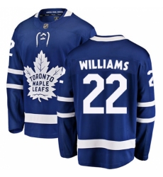 Men's Toronto Maple Leafs #22 Tiger Williams Fanatics Branded Royal Blue Home Breakaway NHL Jersey