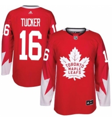 Men's Adidas Toronto Maple Leafs #16 Darcy Tucker Authentic Red Alternate NHL Jersey