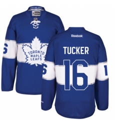 Men's Reebok Toronto Maple Leafs #16 Darcy Tucker Authentic Royal Blue 2017 Centennial Classic NHL Jersey