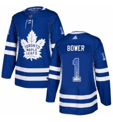 Men's Adidas Toronto Maple Leafs #7 Lanny McDonald Authentic Blue Drift Fashion NHL Jersey
