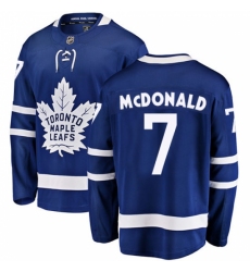 Men's Toronto Maple Leafs #7 Lanny McDonald Fanatics Branded Royal Blue Home Breakaway NHL Jersey