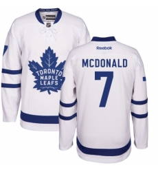 Women's Reebok Toronto Maple Leafs #7 Lanny McDonald Authentic White Away NHL Jersey