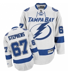 Women's Reebok Tampa Bay Lightning #67 Mitchell Stephens Authentic White Away NHL Jersey