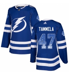 Men's Adidas Tampa Bay Lightning #47 Jonne Tammela Authentic Blue Drift Fashion NHL Jersey