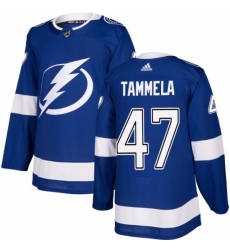 Men's Adidas Tampa Bay Lightning #47 Jonne Tammela Authentic Royal Blue Home NHL Jersey