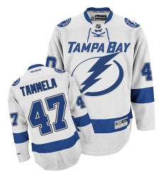 Men's Reebok Tampa Bay Lightning #47 Jonne Tammela Authentic White Away NHL Jersey