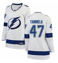 Women's Tampa Bay Lightning #47 Jonne Tammela Fanatics Branded White Away Breakaway NHL Jersey