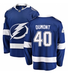 Youth Tampa Bay Lightning #40 Gabriel Dumont Fanatics Branded Royal Blue Home Breakaway NHL Jersey