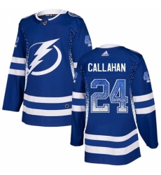 Men's Adidas Tampa Bay Lightning #24 Ryan Callahan Authentic Blue Drift Fashion NHL Jersey