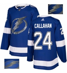 Men's Adidas Tampa Bay Lightning #24 Ryan Callahan Authentic Royal Blue Fashion Gold NHL Jersey