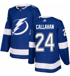 Men's Adidas Tampa Bay Lightning #24 Ryan Callahan Authentic Royal Blue Home NHL Jersey