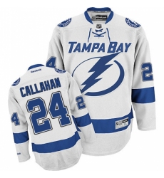 Men's Reebok Tampa Bay Lightning #24 Ryan Callahan Authentic White Away NHL Jersey