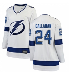 Women's Tampa Bay Lightning #24 Ryan Callahan Fanatics Branded White Away Breakaway NHL Jersey