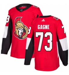 Men's Adidas Ottawa Senators #73 Gabriel Gagne Premier Red Home NHL Jersey