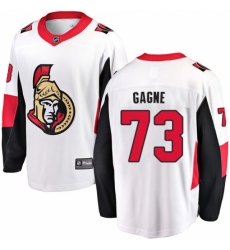 Men's Ottawa Senators #73 Gabriel Gagne Fanatics Branded White Away Breakaway NHL Jersey