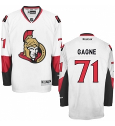 Men's Reebok Ottawa Senators #71 Gabriel Gagne Authentic White Away NHL Jersey