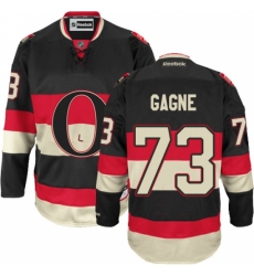 Men's Reebok Ottawa Senators #73 Gabriel Gagne Authentic Black Third NHL Jersey