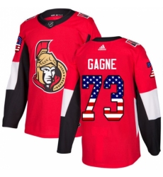 Youth Adidas Ottawa Senators #73 Gabriel Gagne Authentic Red USA Flag Fashion NHL Jersey