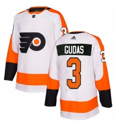 Youth Adidas Philadelphia Flyers #3 Radko Gudas Authentic White Away NHL Jersey