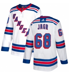 Women's Reebok New York Rangers #68 Jaromir Jagr Authentic White Away NHL Jersey