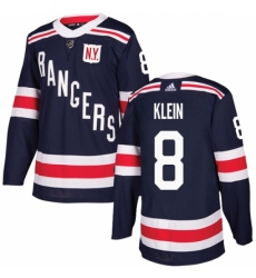 Youth Adidas New York Rangers #8 Kevin Klein Authentic Navy Blue 2018 Winter Classic NHL Jersey