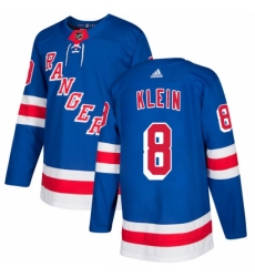 Youth Adidas New York Rangers #8 Kevin Klein Premier Royal Blue Home NHL Jersey