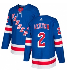 Men's Adidas New York Rangers #2 Brian Leetch Premier Royal Blue Home NHL Jersey