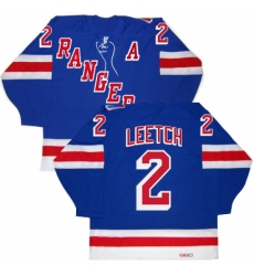 Men's CCM New York Rangers #2 Brian Leetch Premier Royal Blue New TThrowback NHL Jersey