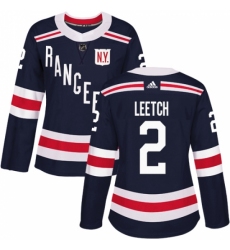 Women's Adidas New York Rangers #2 Brian Leetch Authentic Navy Blue 2018 Winter Classic NHL Jersey
