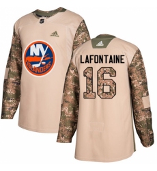 Men's Adidas New York Islanders #16 Pat LaFontaine Authentic Camo Veterans Day Practice NHL Jersey