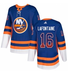 Men's Adidas New York Islanders #16 Pat LaFontaine Authentic Royal Blue Drift Fashion NHL Jersey