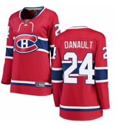 Women's Montreal Canadiens #24 Phillip Danault Authentic Red Home Fanatics Branded Breakaway NHL Jersey