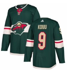 Youth Adidas Minnesota Wild #9 Mikko Koivu Authentic Green Home NHL Jersey
