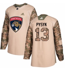 Men's Adidas Florida Panthers #13 Mark Pysyk Authentic Camo Veterans Day Practice NHL Jersey