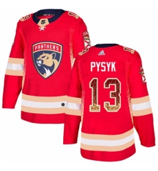 Men's Adidas Florida Panthers #13 Mark Pysyk Authentic Red Drift Fashion NHL Jersey