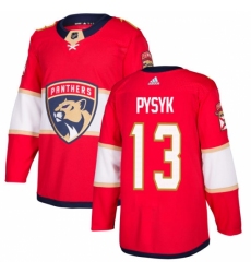 Youth Adidas Florida Panthers #13 Mark Pysyk Premier Red Home NHL Jersey