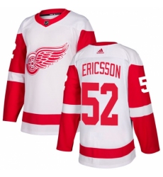 Men's Adidas Detroit Red Wings #52 Jonathan Ericsson Authentic White Away NHL Jersey