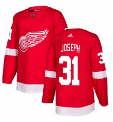 Men's Adidas Detroit Red Wings #31 Curtis Joseph Premier Red Home NHL Jersey