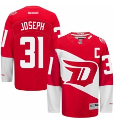 Men's Reebok Detroit Red Wings #31 Curtis Joseph Authentic Red 2016 Stadium Series NHL Jersey