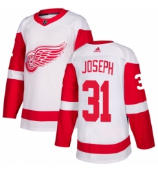 Women's Adidas Detroit Red Wings #31 Curtis Joseph Authentic White Away NHL Jersey