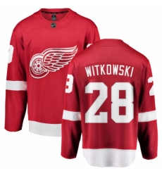 Men's Detroit Red Wings #28 Luke Witkowski Fanatics Branded Red Home Breakaway NHL Jersey