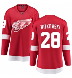 Women's Detroit Red Wings #28 Luke Witkowski Fanatics Branded Red Home Breakaway NHL Jersey