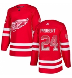 Men's Adidas Detroit Red Wings #24 Chris Chelios Authentic Red Drift Fashion NHL Jersey