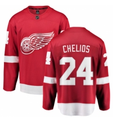 Men's Detroit Red Wings #24 Chris Chelios Fanatics Branded Red Home Breakaway NHL Jersey