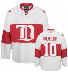 Youth Reebok Detroit Red Wings #10 Alex Delvecchio Premier White Third NHL Jersey