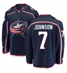 Youth Columbus Blue Jackets #7 Jack Johnson Fanatics Branded Navy Blue Home Breakaway NHL Jersey