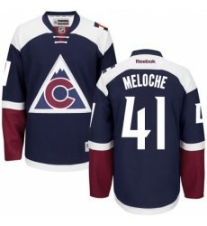 Youth Reebok Colorado Avalanche #41 Nicolas Meloche Premier Blue Third NHL Jersey