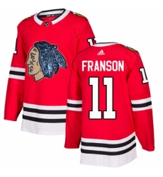 Men's Adidas Chicago Blackhawks #11 Cody Franson Authentic Red Fashion Gold NHL Jersey