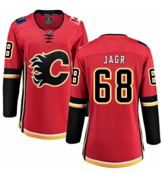 Women's Calgary Flames #68 Jaromir Jagr Fanatics Branded Red Home Breakaway NHL Jersey